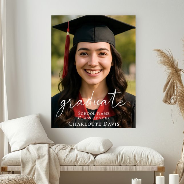 Simple modern photo Graduation Party welcome Poster (Skapare uppladdad)