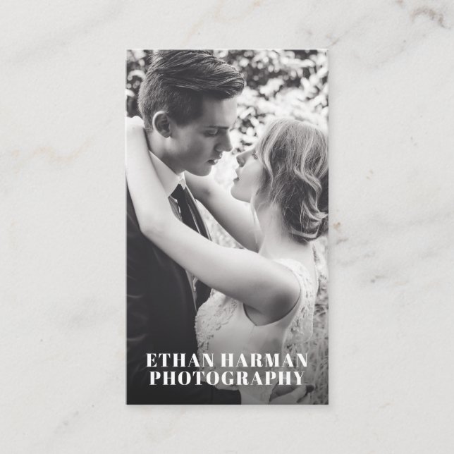 Simple Modern Photo Photograf Photography Visitkort (Framsida)