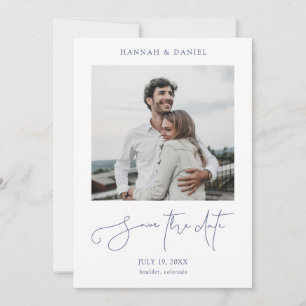 Simple Modern Photo Save the Date Inbjudan Templat