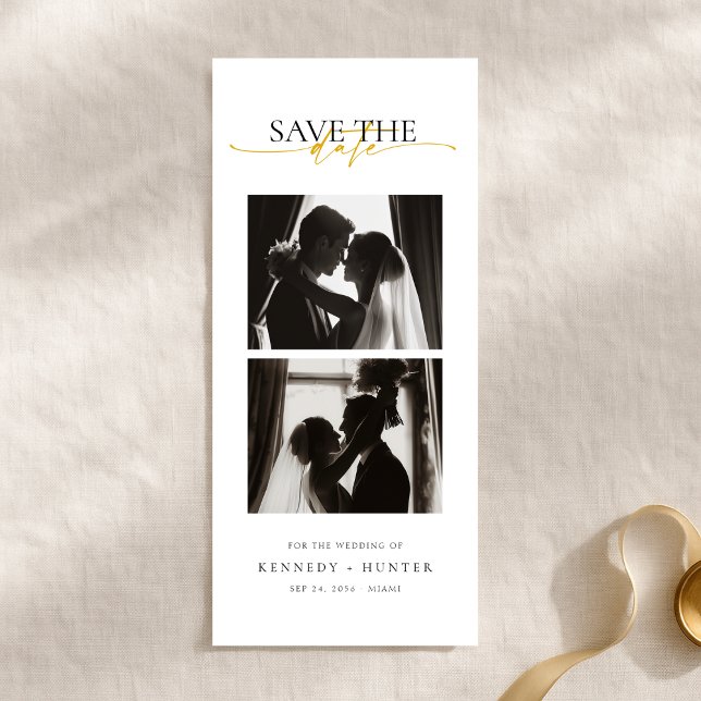 Simple Modern Photo Strip Wedding Save the Date (Skapare uppladdad)