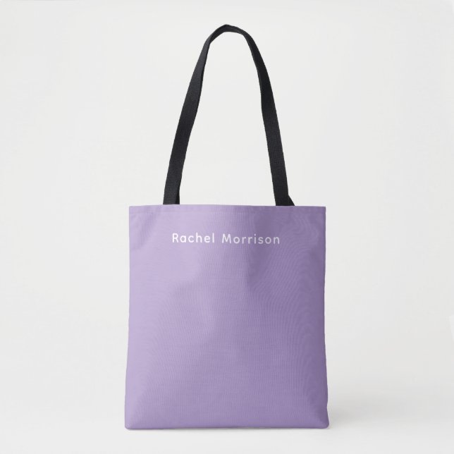 Simple Modern Purple Personalized  Tygkasse (Framsida)