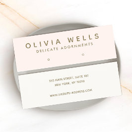 Simple Modern Rosa Earring Visning Mini Mini Buss Visitkort