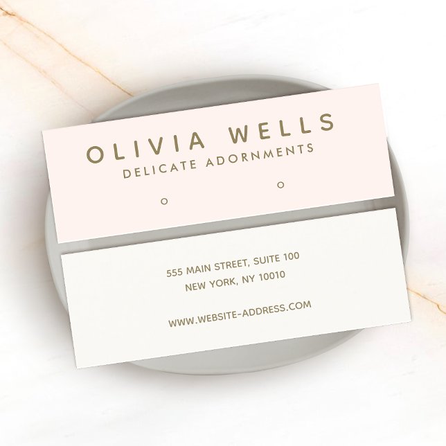Simple Modern Rosa Earring Visning Mini Mini Buss Visitkort (Skapare uppladdad)