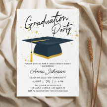 Simple Modern Script College Graduation Party