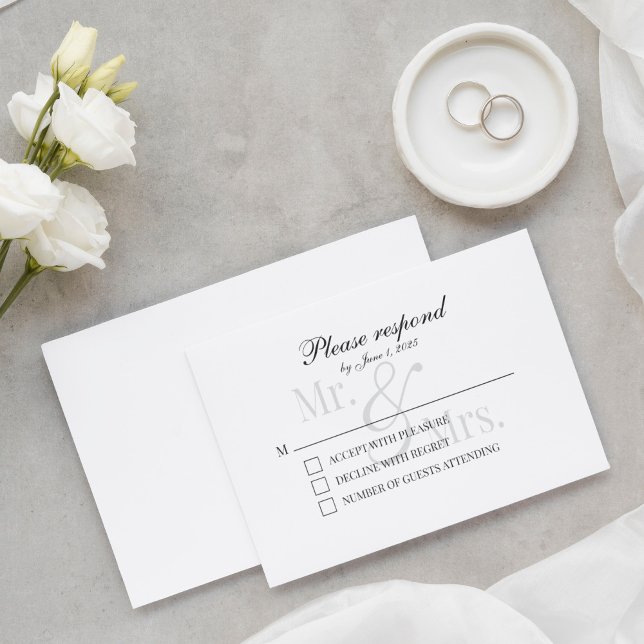 Simple Modern Scripty Mr & Mrs OSA kort (Skapare uppladdad)
