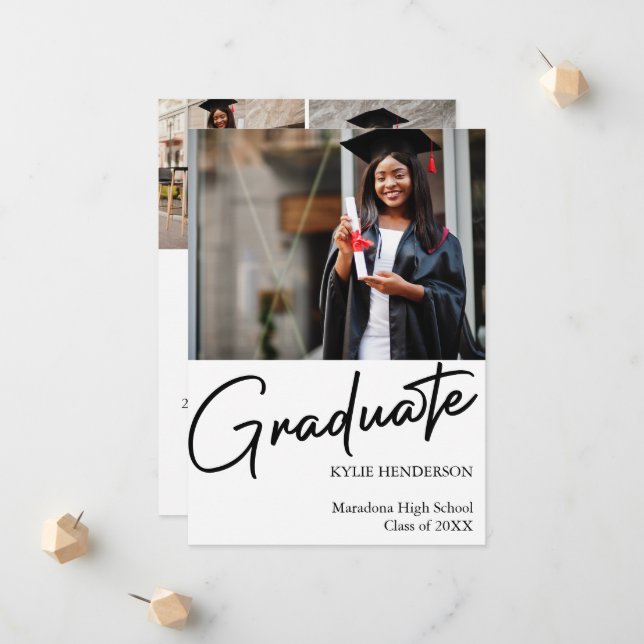 Simple Modern Studenten Photo Meddelande (Fram/Back In Situ)