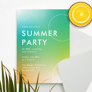 Simple Modern Summer Cocktail Party (Grönt) Inbjudningar