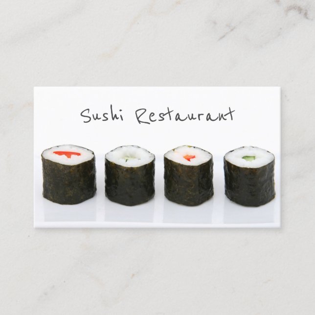 Simple Modern Sushi-Affärskortet Visitkort (Framsida)