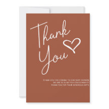 Simple Modern Terracotta Baby Shower Tack