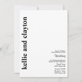 Simple Modern Type Wedding-inbjudan Inbjudningar
