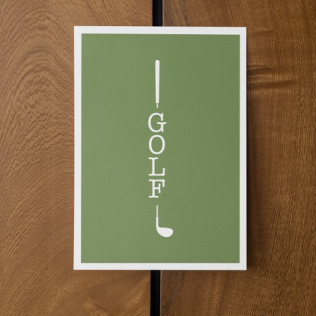 Simple Modern Typography Golf Blank Anteckningskort (Skapare uppladdad)