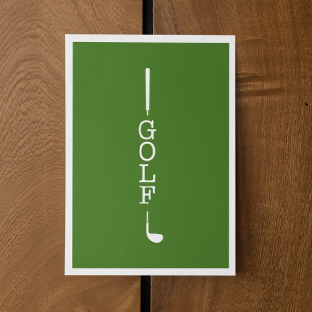 Simple Modern Typography Golf Blank Anteckningskort (Skapare uppladdad)