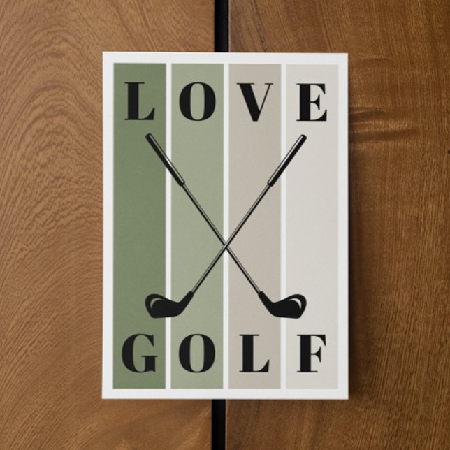 Simple Modern Typography Golf Blank Anteckningskort (Skapare uppladdad)