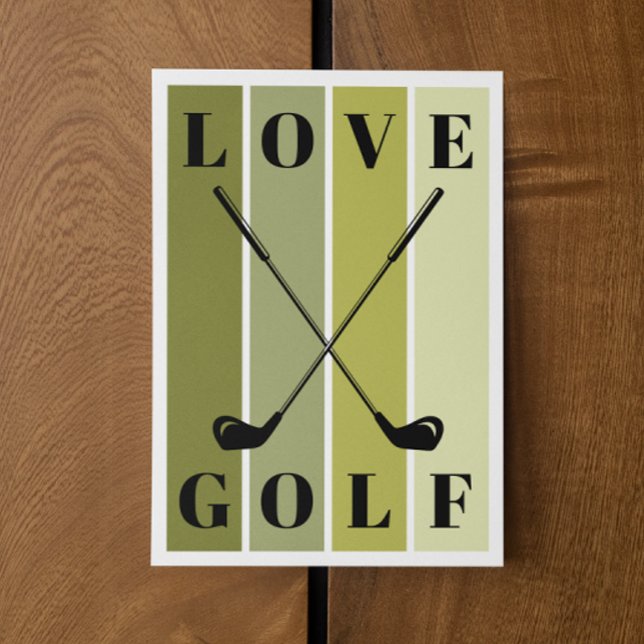 Simple Modern Typography Golf Blank Anteckningskort (Skapare uppladdad)