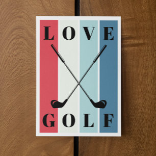 Simple Modern Typography Golf Blank Anteckningskort