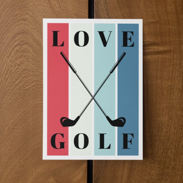 Simple Modern Typography Golf Blank Anteckningskort (Skapare uppladdad)