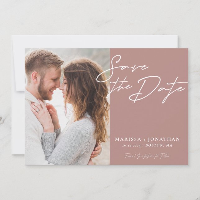 Simple Modern Typography Photo Spara Datumet (Framsida)