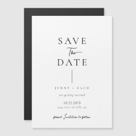 Simple Modern Typography Photo Wedding  Magnetisk Inbjudningskort