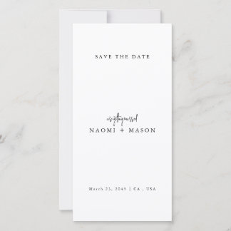 Simple Modern Wedding Save the Date with Photo Spara Datumet