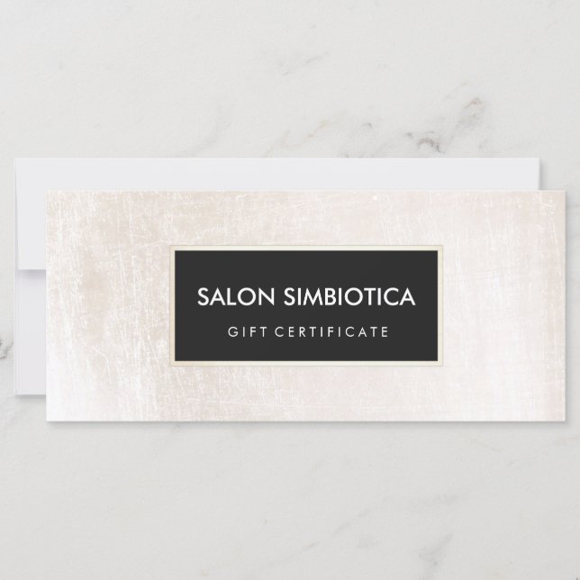 Simple Modern White and Black Gift Certificate (Framsida)