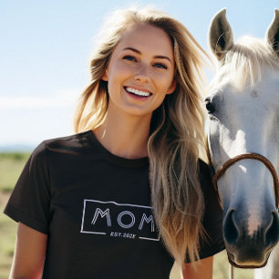 Simple Modern White Ram-Mamma Est. 2024 T Shirt