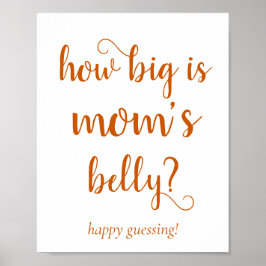 Simple Mommys Belly | Spel-spel för Orange Poster