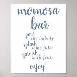 Simple Momosa Pub | Vänsterblå valfri händelselogg Poster