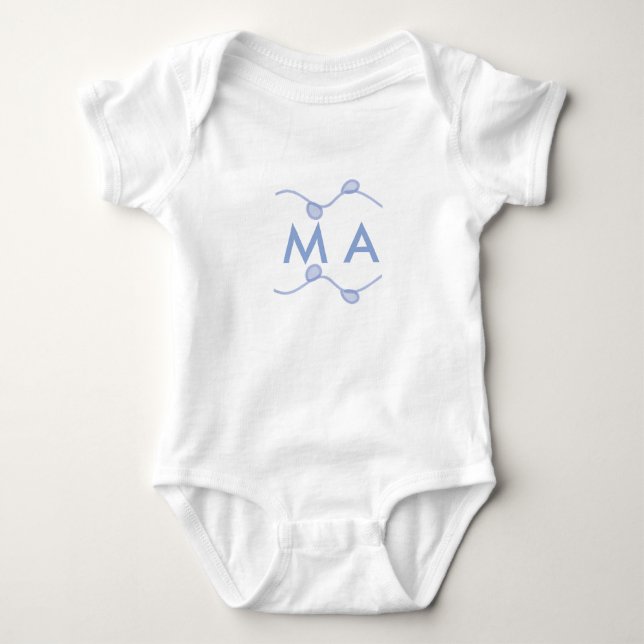 Simple monogram add your name letter blue leaf t shirt (Framsida)