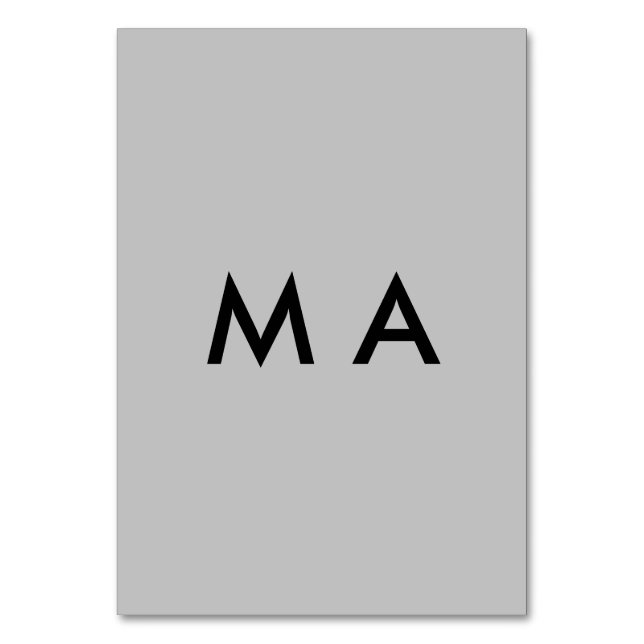 Simple monogram add your name letter man minimal t bordsnummer (Framsidan)
