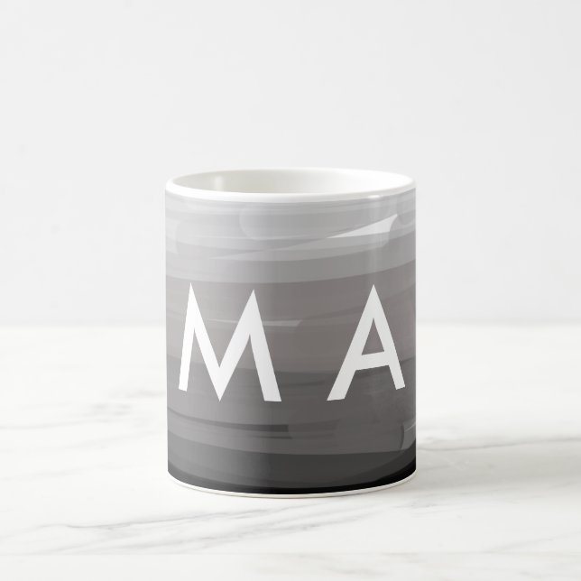 Simple monogram add your name letter man minimal t kaffemugg (Center)