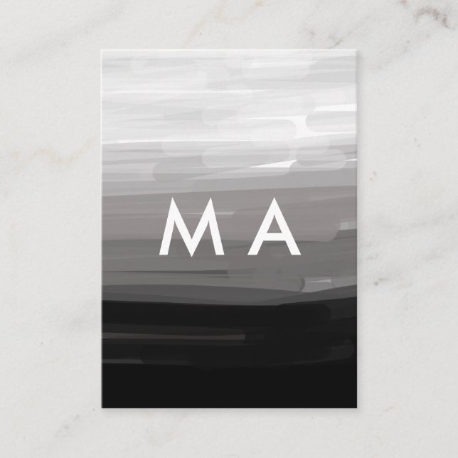 Simple monogram add your name letter man minimal t rabattkort (Framsida)