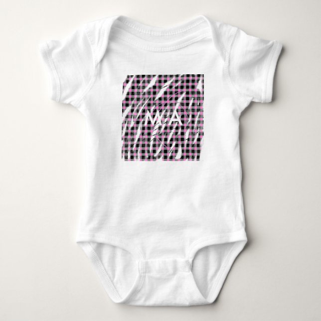 Simple monogram add your name letter man minimal t shirt (Framsida)