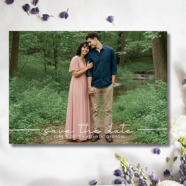 Simple Multi Photo Wedding  Spara Datumet (Simple Multi Photo Wedding Save The Date)