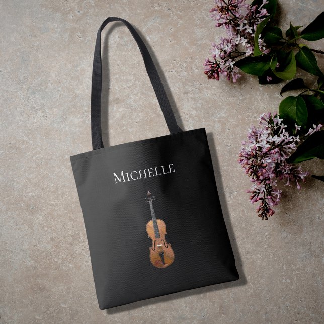 Simple Musical Violin Black Tygkasse (Skapare uppladdad)
