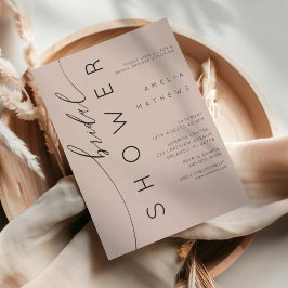 Simple Muted Peach Calligraphy Invitation Inbjudningar