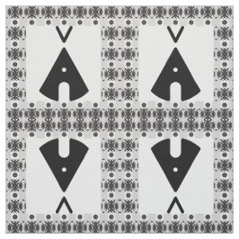 Simple Native American Tipi Black Tyg