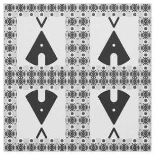 Simple Native American Tipi Black Tyg