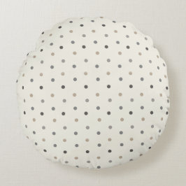 Simple Neutral Dot Baby Nursery Pillow Rund Kudde