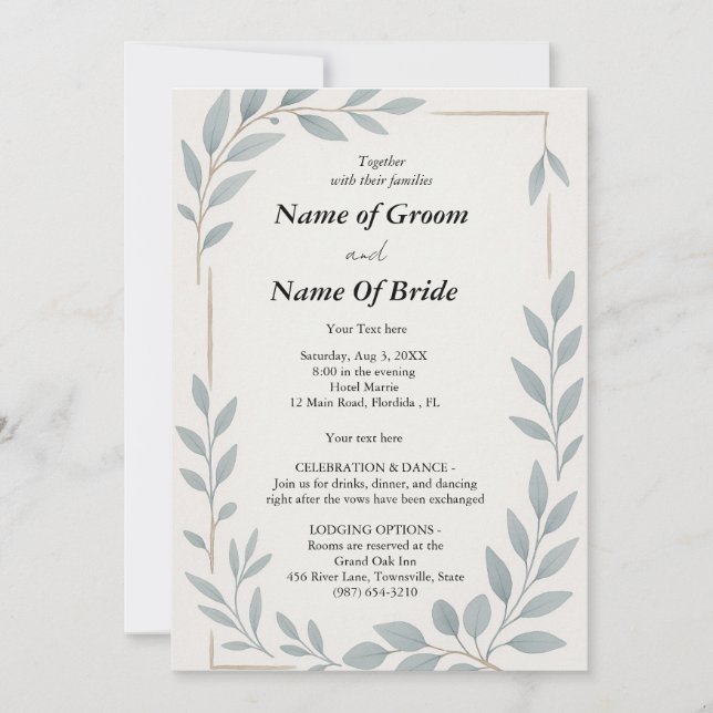 Simple not complicated Wedding invitation Inbjudningar (Framsida)