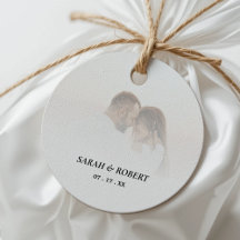 Simple Ombre White Photo Bröllop