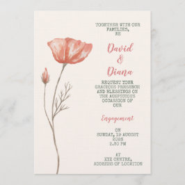 Simple Orange Color Invitation Inbjudningar