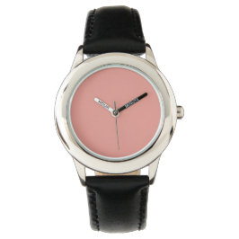 Simple pastel flamingo pink color armbandsur