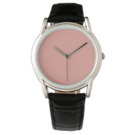 Simple pastel flamingo pink color armbandsur