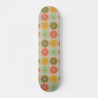 Simple Pastel Vintage Flower Pattern Mini Skateboard Bräda 18,5 Cm