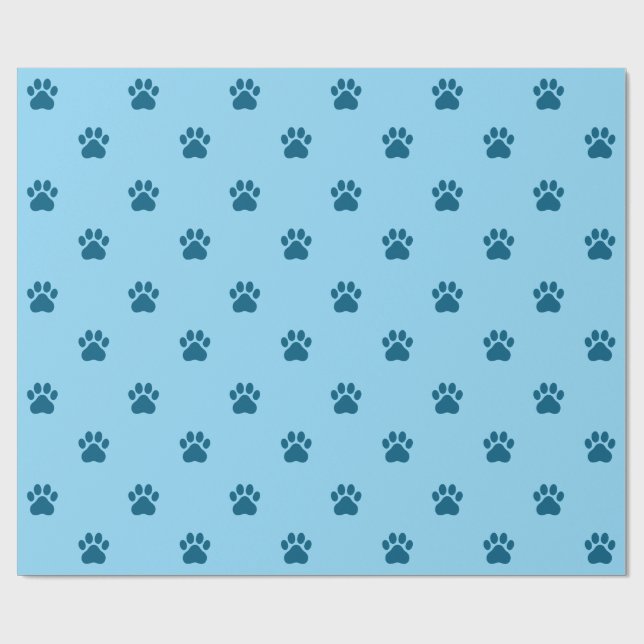 Simple Paw Print Pattern Presentpapper (Platt)