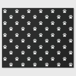 Simple Paw Print Pattern Wrapping Paper Presentpapper