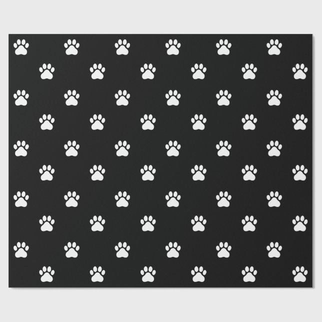 Simple Paw Print Pattern Wrapping Paper Presentpapper (Platt)