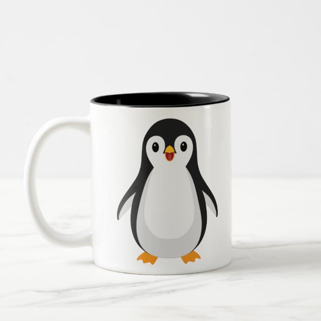 Simple Penguin Två-Tonad Mugg (Vänster)