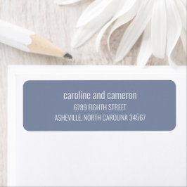 Simple Periwinkle Modern Wedding Return Address  Returadress Etikett