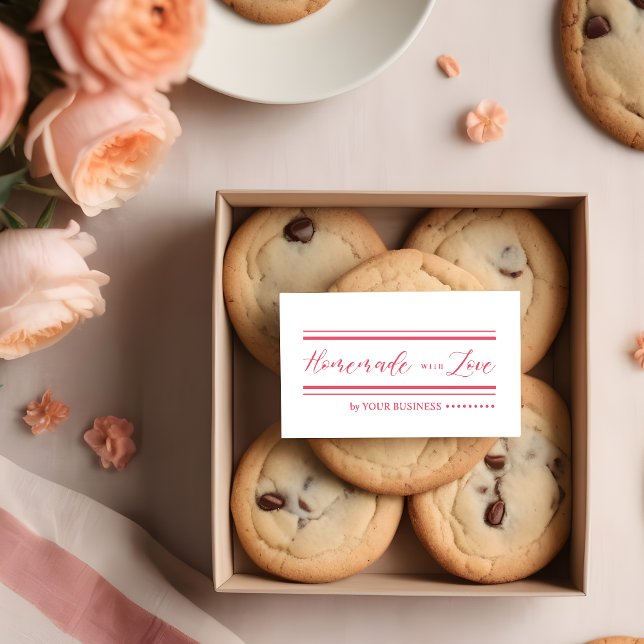 Simple Personalized Homemade with Love Caligraphy Stämpel (Simple Personalized Homemade with Love Calligraphy.)